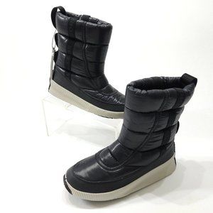Sorel Out N About Puffy Mid Height Womens Size 8.5 Navy Winter Boot Fits 7.5-8